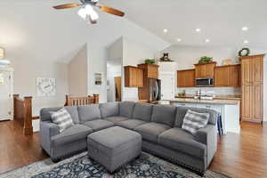 vaulted ceilings custom cabinetry lots of natural light