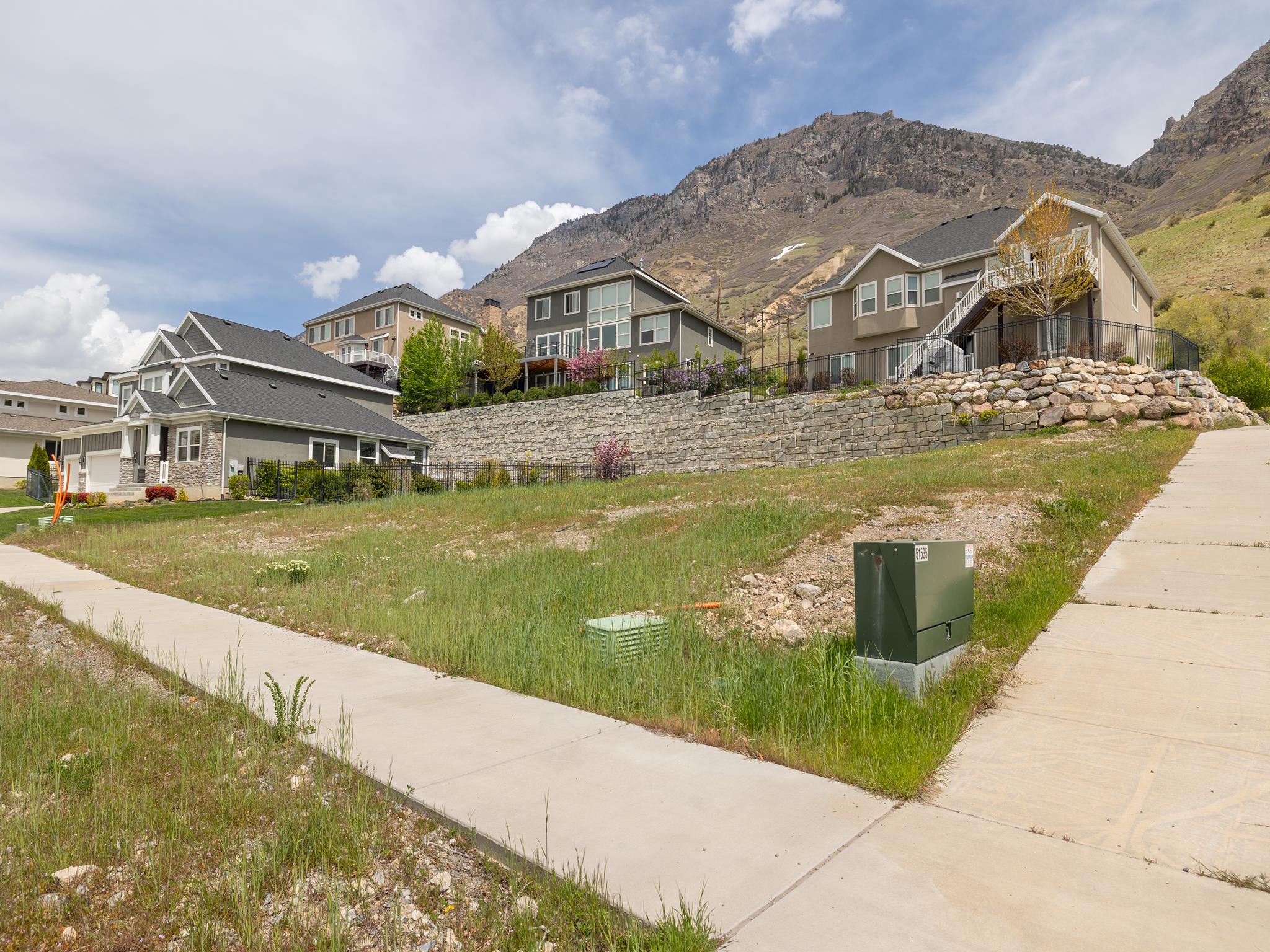 Exterior space with a mountain view and a residential view