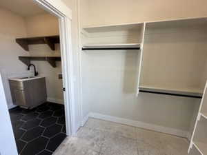 Interior space with a sink