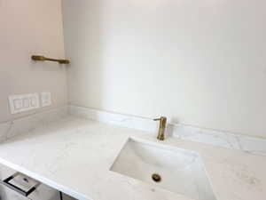 Bathroom featuring vanity