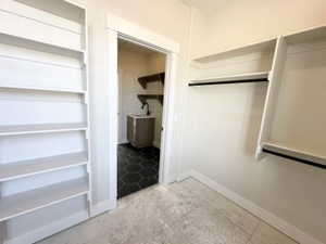 View of spacious closet