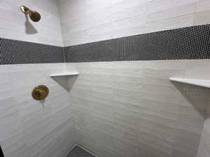 Details featuring tiled shower