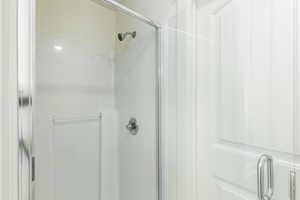Bathroom featuring a shower