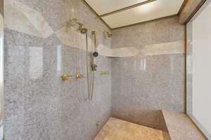 Full bathroom with a tile shower