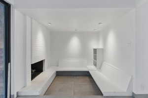 View of sauna / steam room featuring tile patterned flooring
