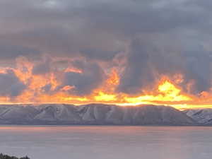 Water view featuring a mountain view