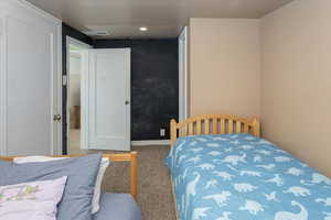 View of carpeted bedroom
