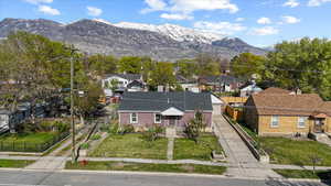 Exterior space with a mountain view