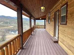 Covered deck 3 sided lake & mountain views