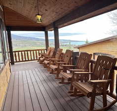 East side of covered deck