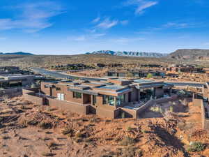 Exterior space with a mountain view