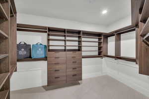 Walk in closet featuring tile patterned floors