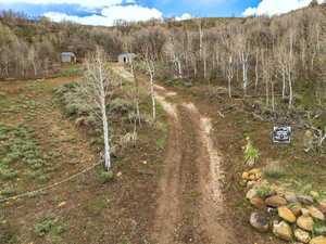 Bird's eye view of property entrance