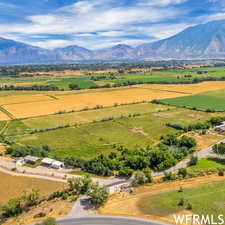Bird's eye view featuring a mountain view and a rural view