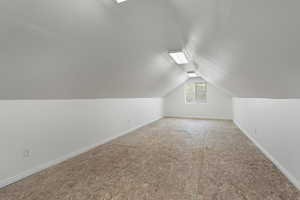 Additional Loft in Detached Garage - just needs flooring.