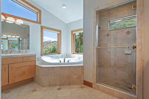 En suite with jetted tub and private shower