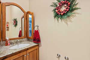 Guest bathroom with vanity