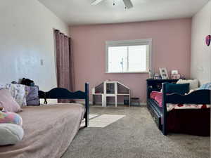 Bedroom with carpet flooring and plenty of space