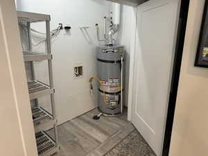 Utility room with water heater