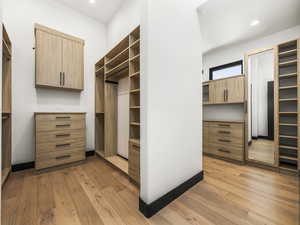 Spacious primary closet