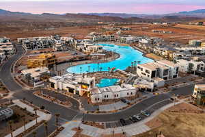 Bird's eye view with a mountain view