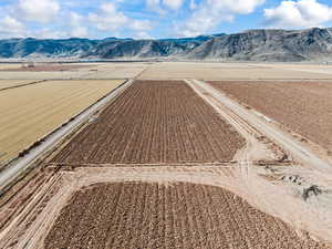 Drone / aerial view featuring a rural view and a mountain view