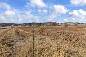 View of mountain feature with a rural view