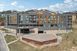 Exterior space with a mountain view