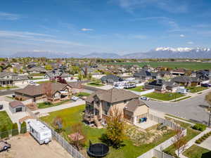 Aerial view with a mountain view and a residential view