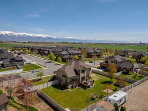 Aerial view with a mountain view and a residential view