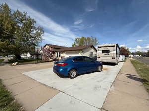 Exterior space featuring driveway