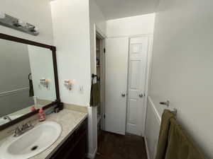 Bathroom featuring vanity