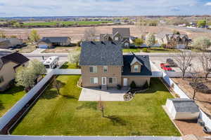 Drone / aerial view with a residential view
