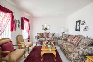 View of carpeted living room