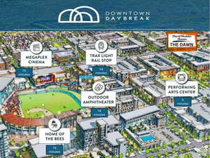 Home in Downtown Daybreak within 4 blocks of Utah's first sports and entertainment district (ball park, Megaplex cinema, bowling, open air concert venue, etc)