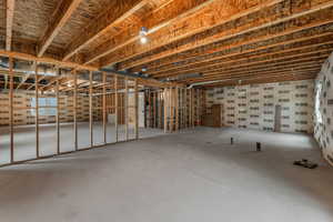 View of unfinished basement