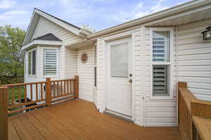 View of wooden deck