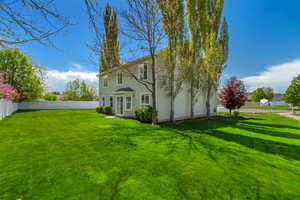 Expansive lawn area. Lot is .23 acre and easy to maintain.