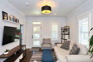 Upgraded lighting including recessed lighting.