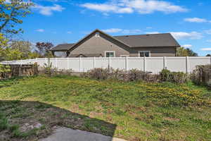 View of yard featuring fence private yard