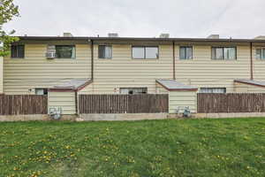 Back of Unit with Large Fenced in Patio