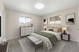 Virtually Staged Primary Bedroom Suite