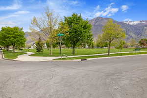 View of the community park and mountain view