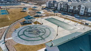 Birds eye view of property featuring a residential view