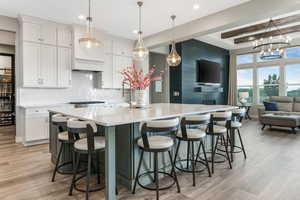 Such an open and inviting space where family and guests can gather.