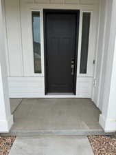 View of exterior entry