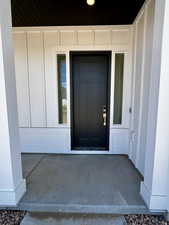 View of doorway to property