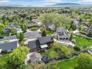 Bird's eye view with a mountain view and a residential view