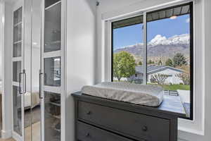 Closet with a mountain view
