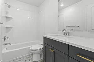 Bathroom located Conveniently for Upstairs Bedrooms!  (Picture is from a previous home)